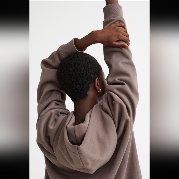 🆕️NWT H&M Hoodie in 'Dark Taupe', Size XL - Picture 5 of 16